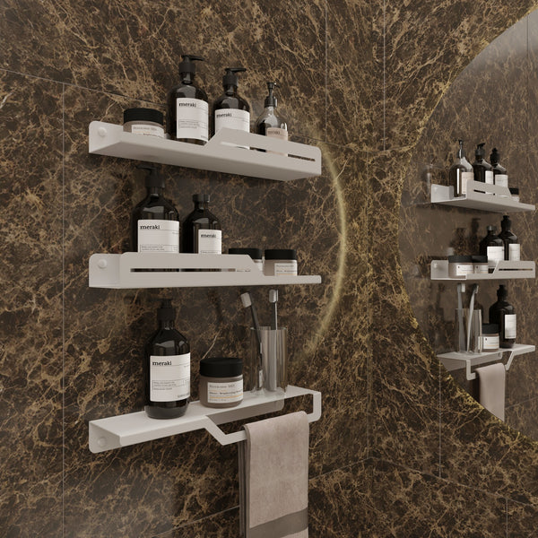 Juego de 3 estantes de baño Deseo 4012. Hechos de acero inoxidable
